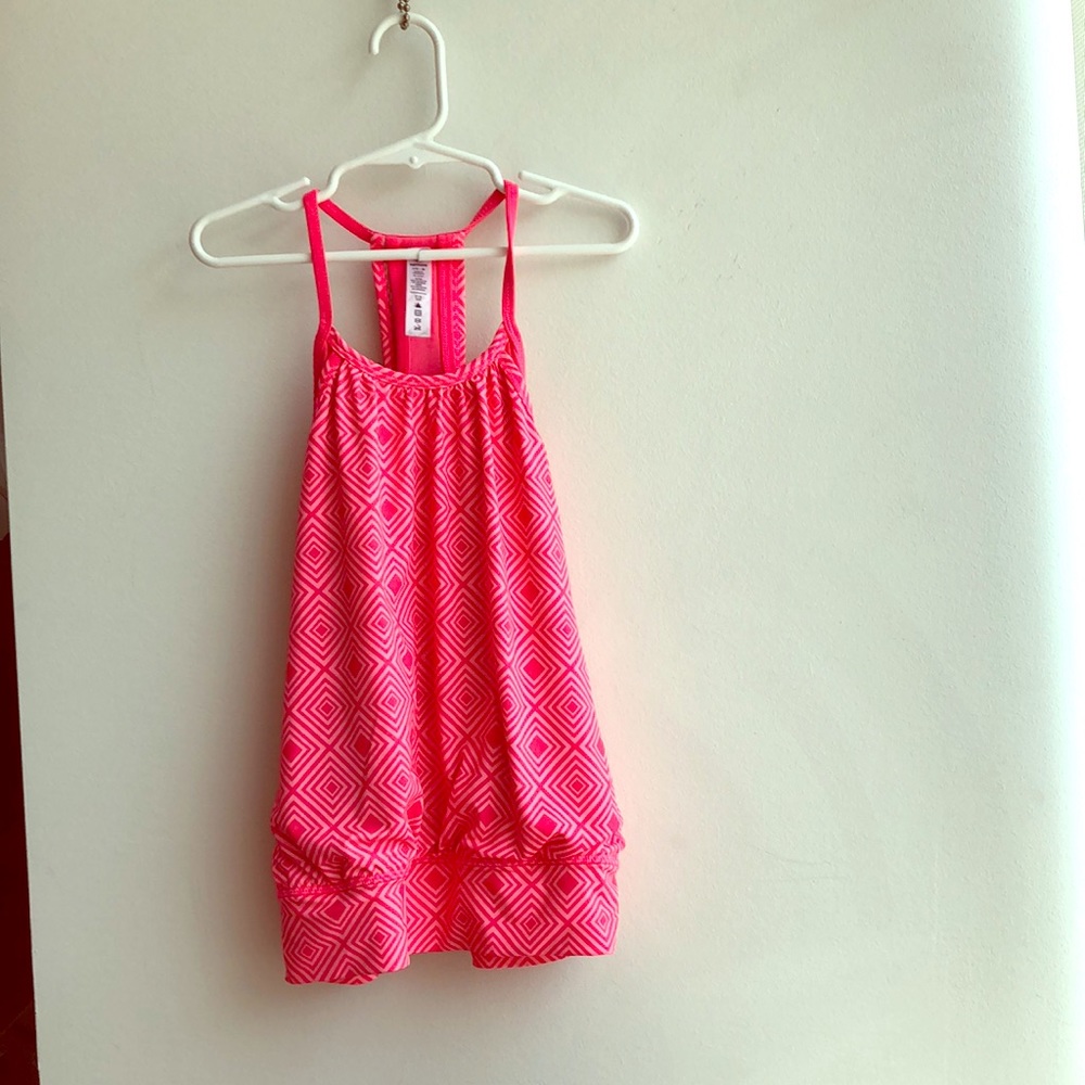 Pink girls workout tank